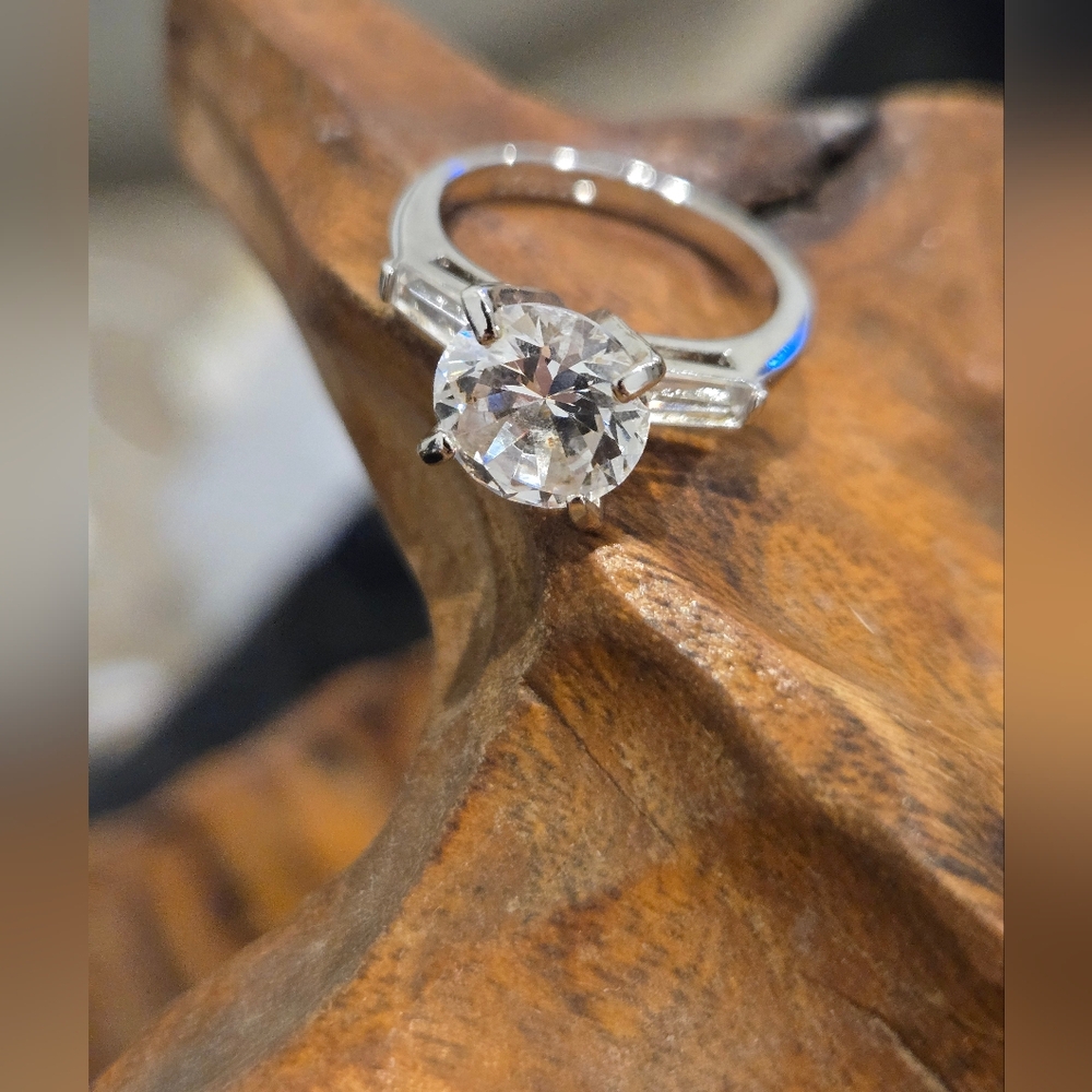 Vintage RS Covenant Sterling 925 Cubic Zirconia Ring Sz 5